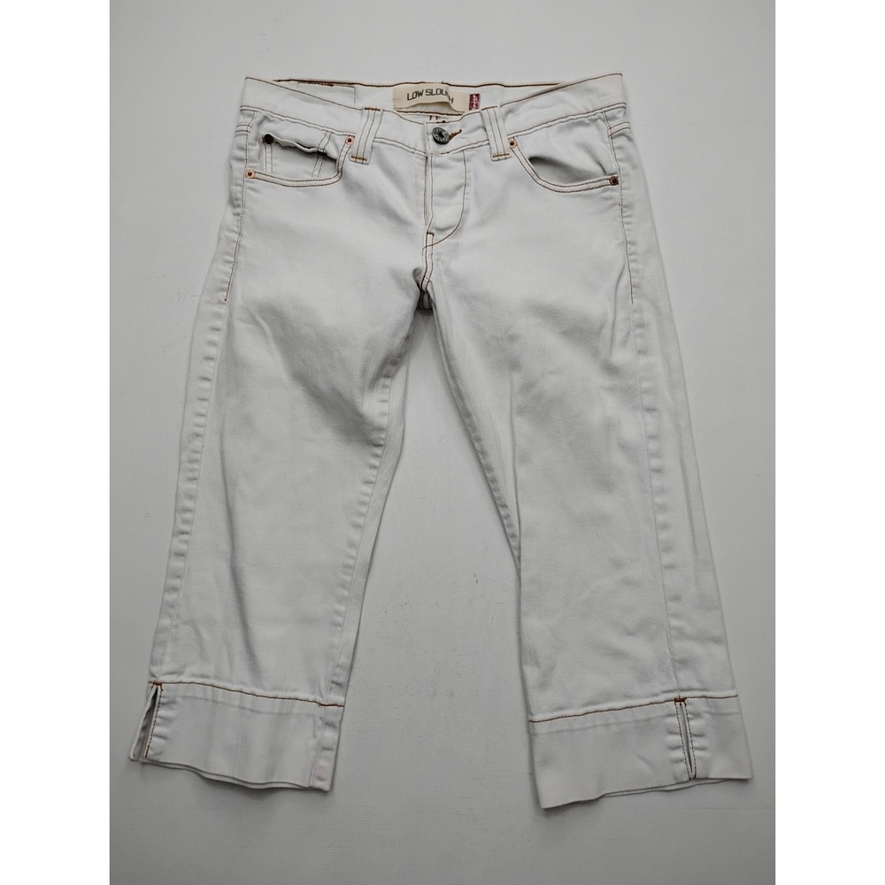 Levi's Slouch White Capri Jeans Women's Size‎ 7 Y2K